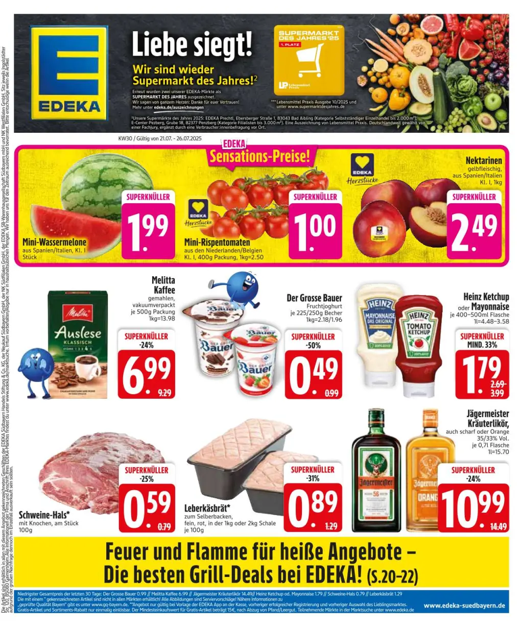 Edeka Prospekt KW30 mit aktuellen Angeboten und attraktiven Rabatten – günstige Lebensmittel, Sparen Sie bei Edeka Prospekt diese Woche!