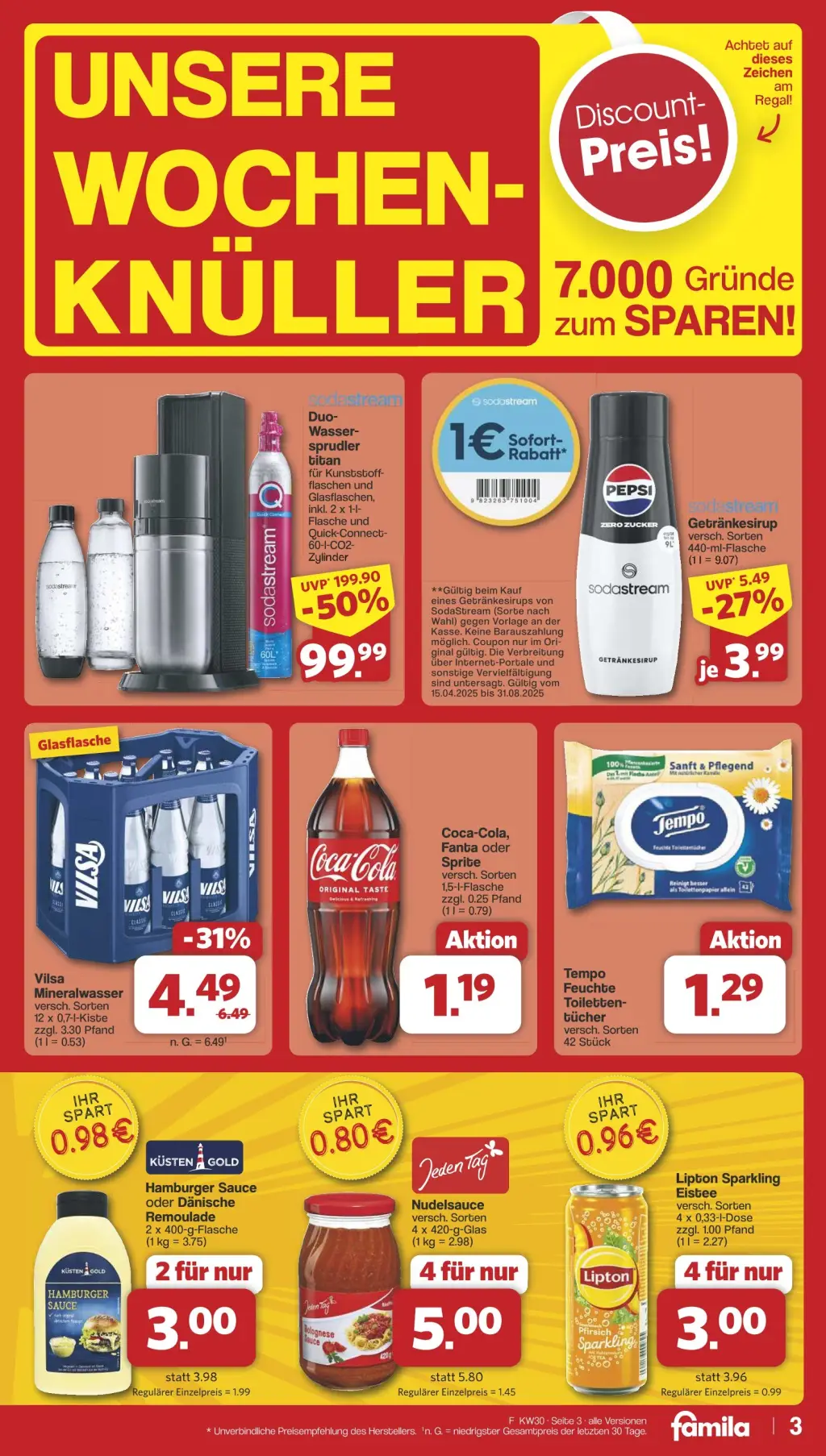 Famila Prospekt KW30 mit aktuellen Angeboten und attraktiven Rabatten – günstige Lebensmittel, Sparen Sie bei Famila Prospekt diese Woche!