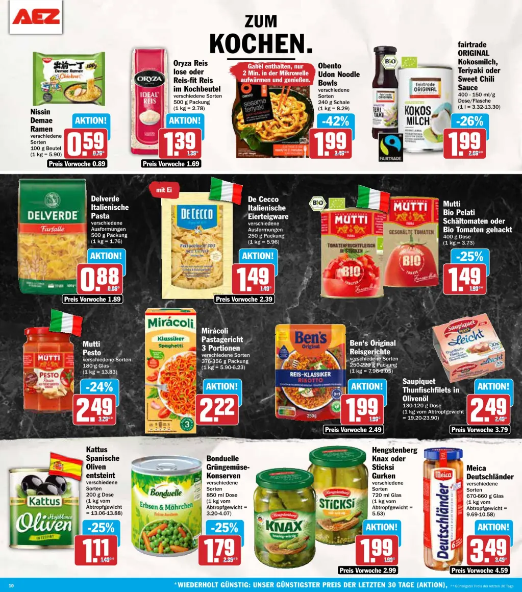 AEZ Prospekt KW36 mit aktuellen Angeboten und attraktiven Rabatten – günstige Lebensmittel, Sparen Sie bei AEZ Prospekt diese Woche!