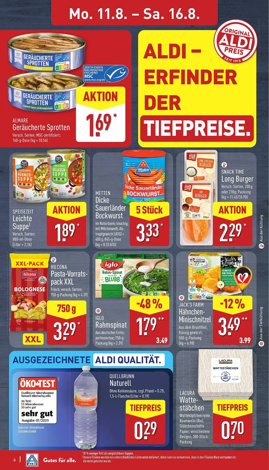 Aldi Nord Prospekt KW33 mit aktuellen Angeboten und attraktiven Rabatten – günstige Lebensmittel, Sparen Sie bei Aldi Nord Prospekt diese Woche!