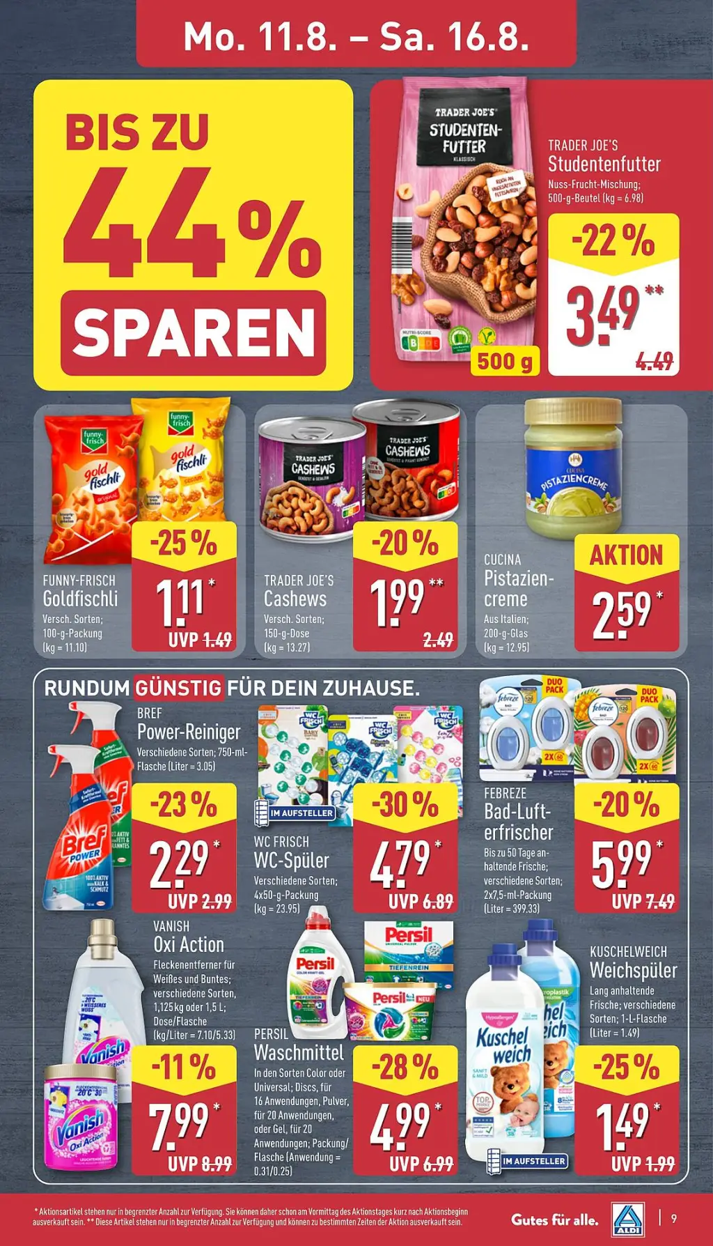 Aldi Nord Prospekt KW33 mit aktuellen Angeboten und attraktiven Rabatten – günstige Lebensmittel, Sparen Sie bei Aldi Nord Prospekt diese Woche!