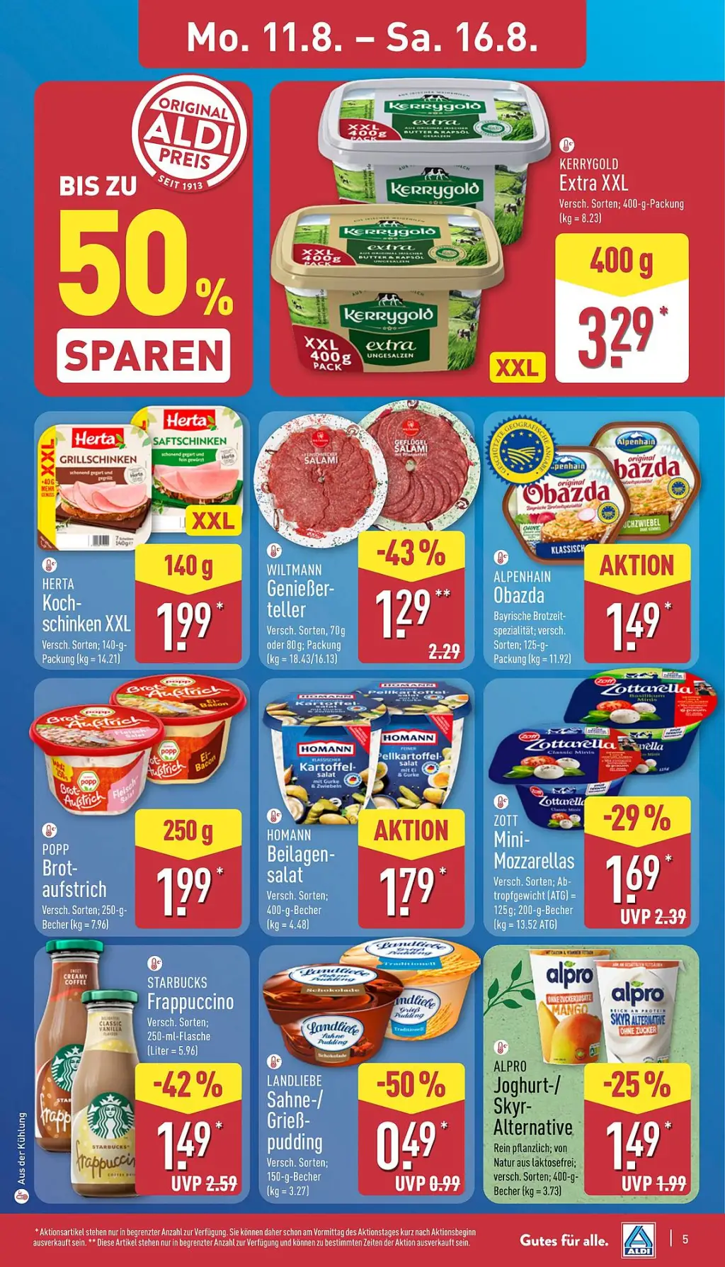 Aldi Nord Prospekt KW33 mit aktuellen Angeboten und attraktiven Rabatten – günstige Lebensmittel, Sparen Sie bei Aldi Nord Prospekt diese Woche!