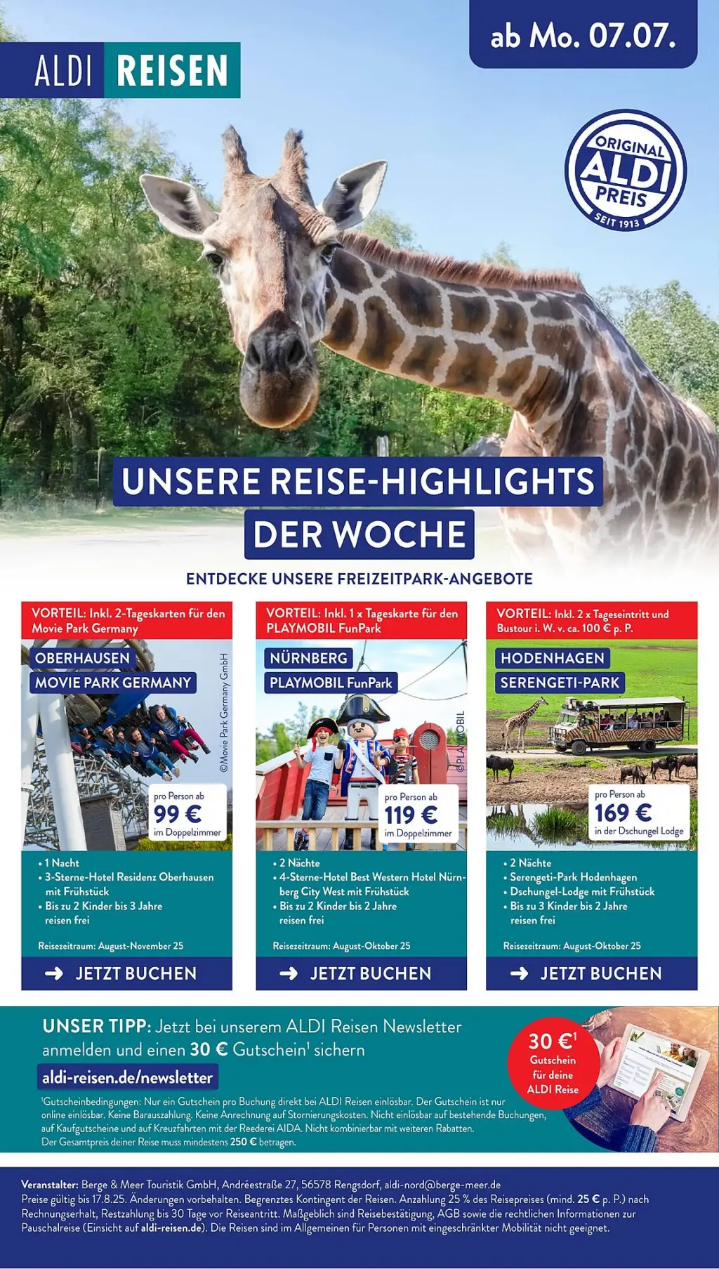 Aldi Nord Prospekt KW33 mit aktuellen Angeboten und attraktiven Rabatten – günstige Lebensmittel, Sparen Sie bei Aldi Nord Prospekt diese Woche!