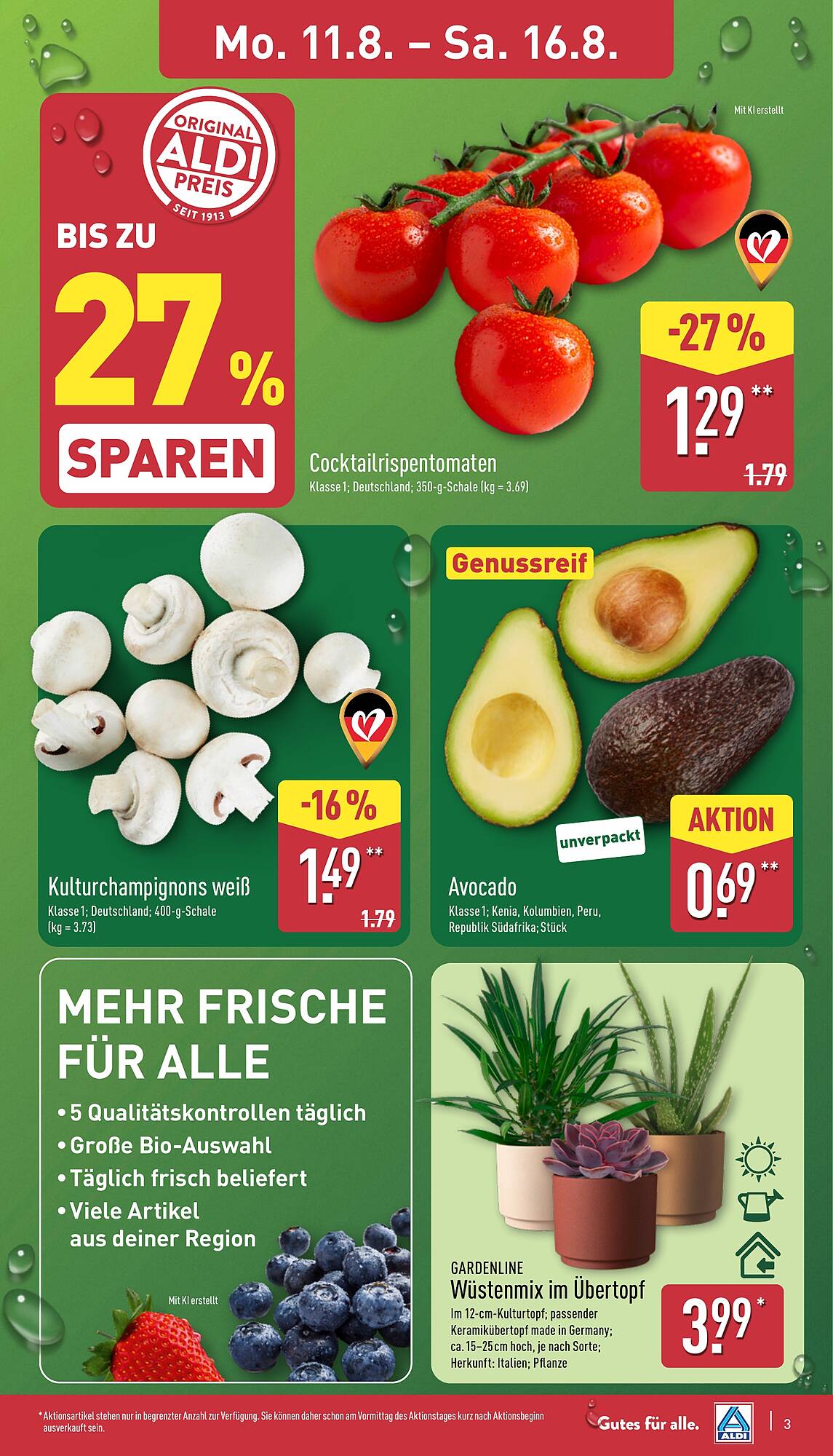 Aldi Nord Prospekt KW33 mit aktuellen Angeboten und attraktiven Rabatten – günstige Lebensmittel, Sparen Sie bei Aldi Nord Prospekt diese Woche!