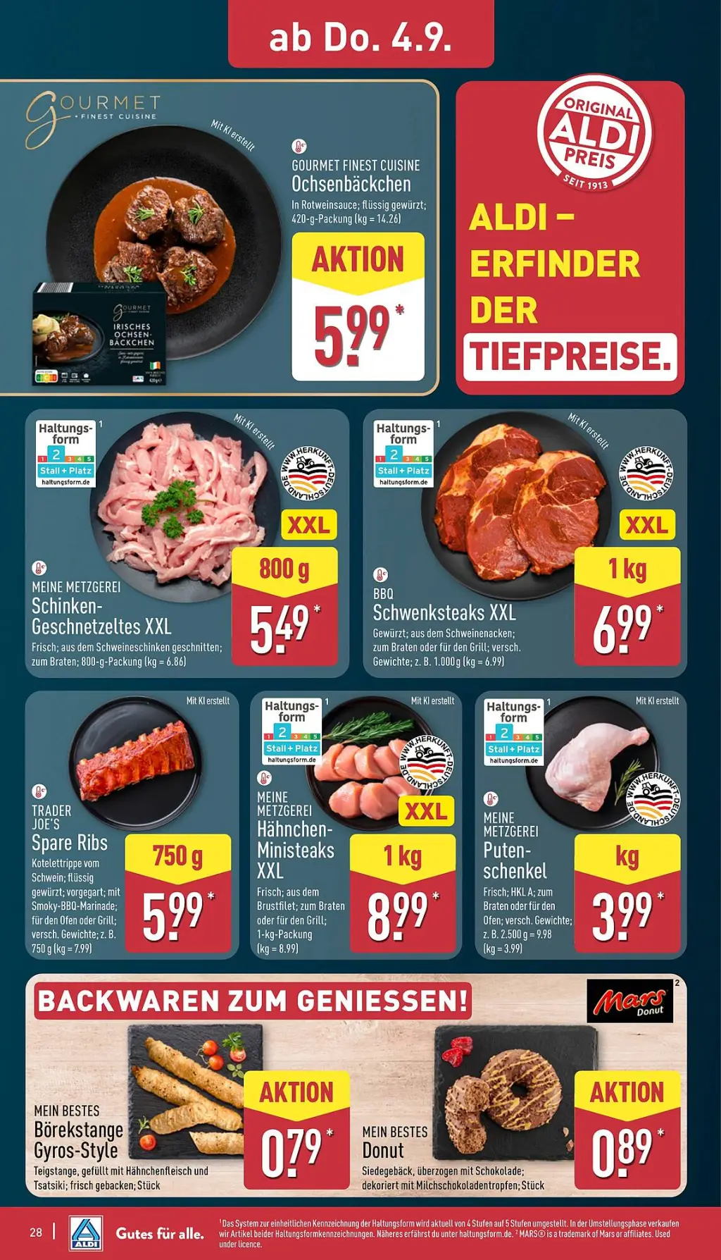 Aldi Nord Prospekt KW36 mit aktuellen Angeboten und attraktiven Rabatten – günstige Lebensmittel, Sparen Sie bei Aldi Nord Prospekt diese Woche!