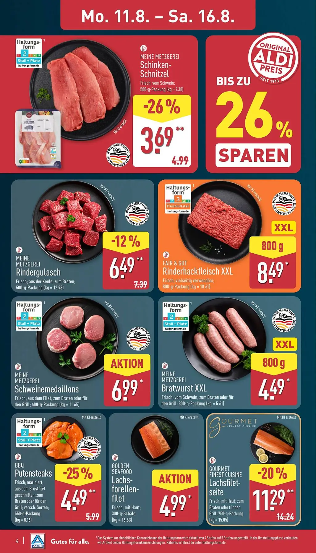 Aldi Nord Prospekt KW33 mit aktuellen Angeboten und attraktiven Rabatten – günstige Lebensmittel, Sparen Sie bei Aldi Nord Prospekt diese Woche!