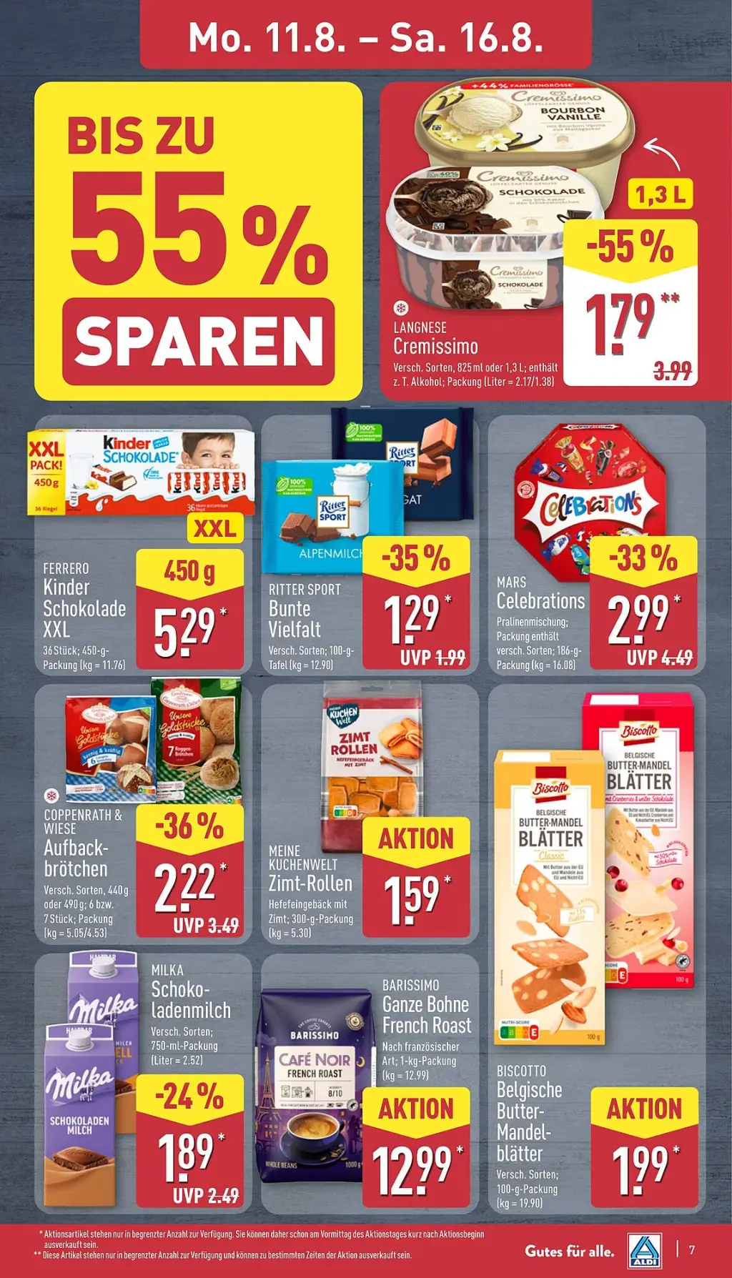Aldi Nord Prospekt KW33 mit aktuellen Angeboten und attraktiven Rabatten – günstige Lebensmittel, Sparen Sie bei Aldi Nord Prospekt diese Woche!