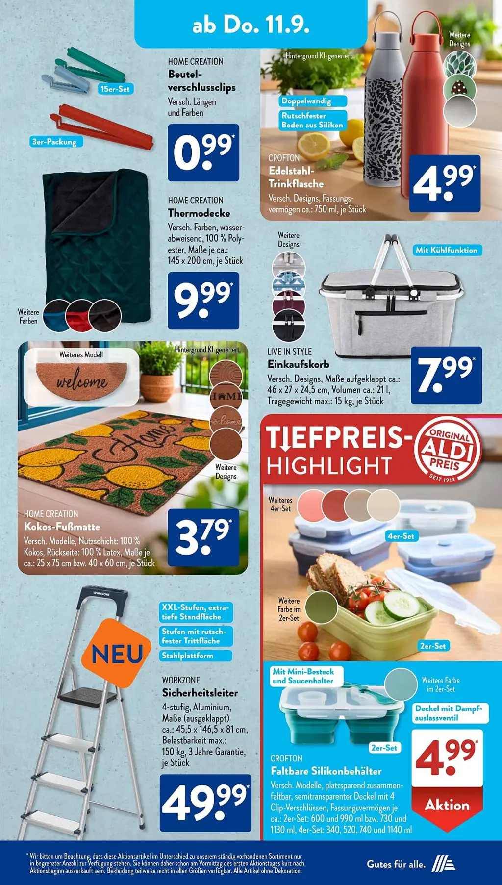 Aldi Süd Prospekt KW37 mit aktuellen Angeboten und attraktiven Rabatten – günstige Lebensmittel, Sparen Sie bei Aldi Süd Prospekt diese Woche!