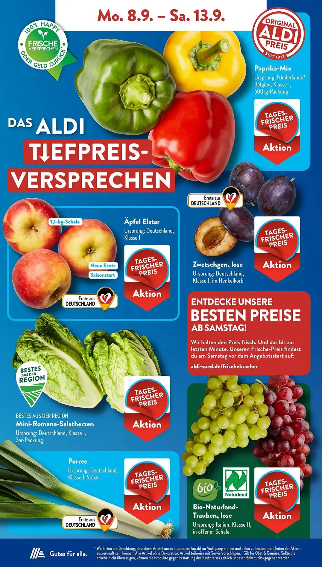 Aldi Süd Prospekt KW37 mit aktuellen Angeboten und attraktiven Rabatten – günstige Lebensmittel, Sparen Sie bei Aldi Süd Prospekt diese Woche!