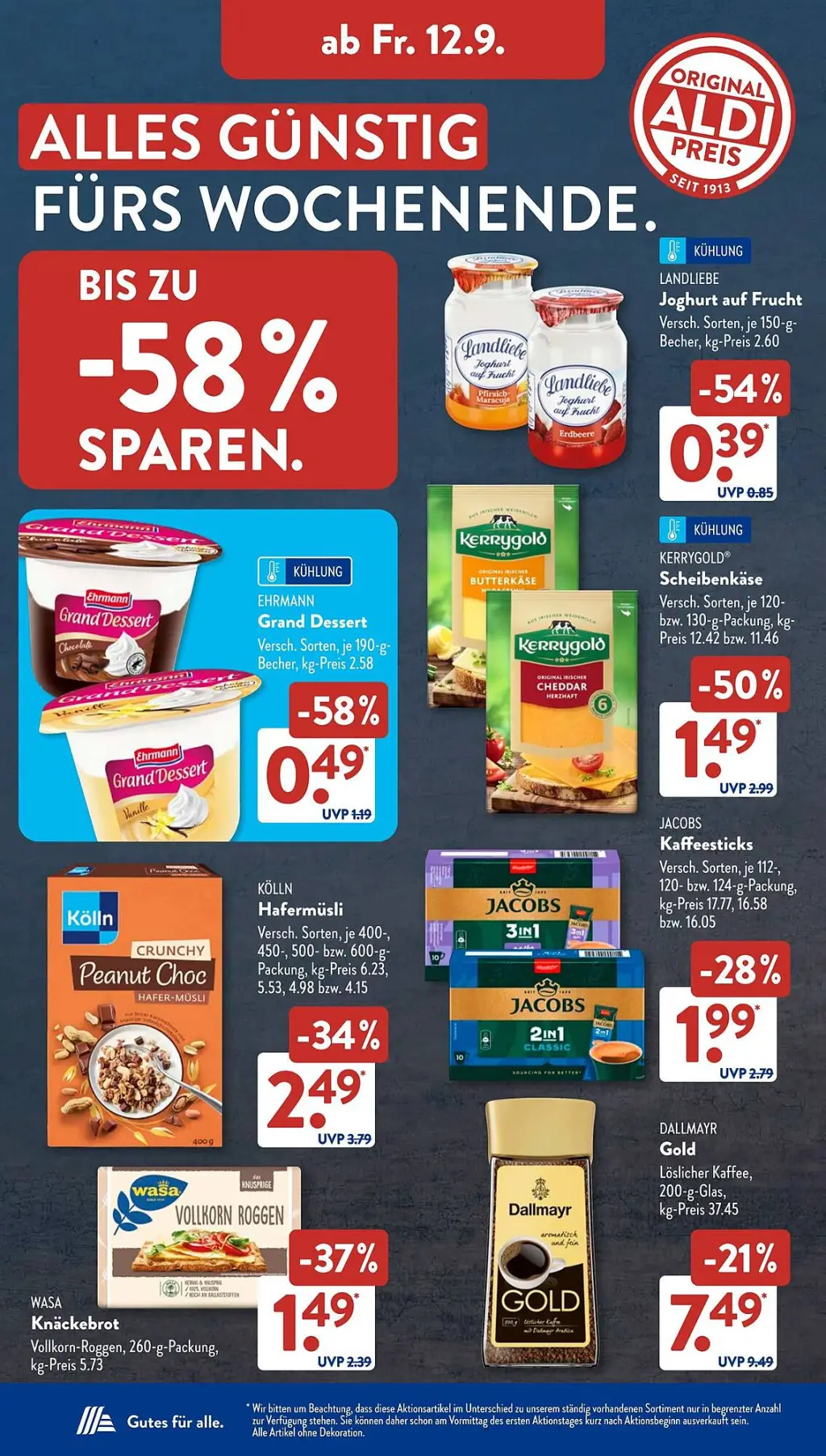 Aldi Süd Prospekt KW37 mit aktuellen Angeboten und attraktiven Rabatten – günstige Lebensmittel, Sparen Sie bei Aldi Süd Prospekt diese Woche!