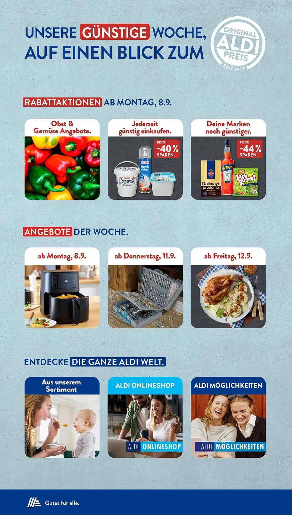 Aldi Süd Prospekt KW37 mit aktuellen Angeboten und attraktiven Rabatten – günstige Lebensmittel, Sparen Sie bei Aldi Süd Prospekt diese Woche!