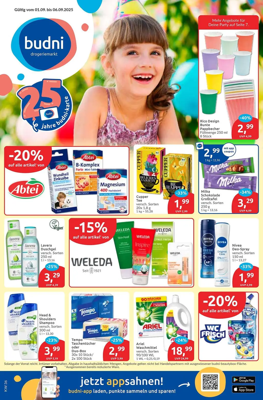 Budni Prospekt KW36 mit aktuellen Angeboten und attraktiven Rabatten – günstige Lebensmittel, Sparen Sie bei Budni Prospekt diese Woche!