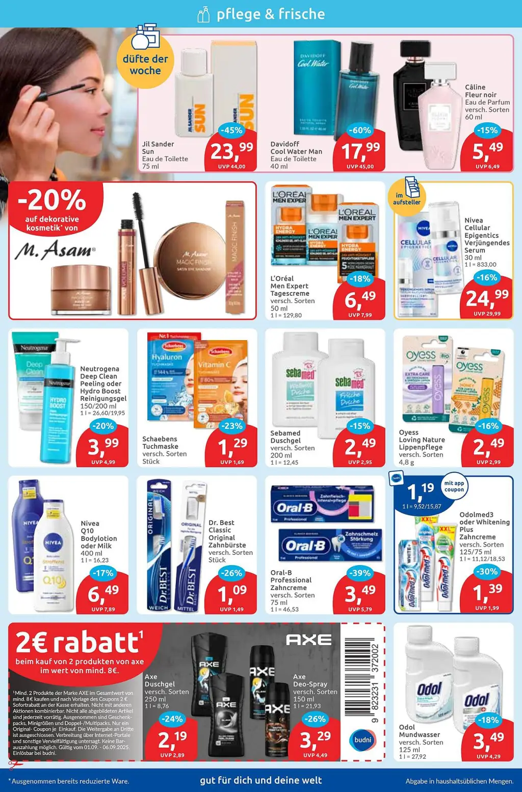 Budni Prospekt KW36 mit aktuellen Angeboten und attraktiven Rabatten – günstige Lebensmittel, Sparen Sie bei Budni Prospekt diese Woche!