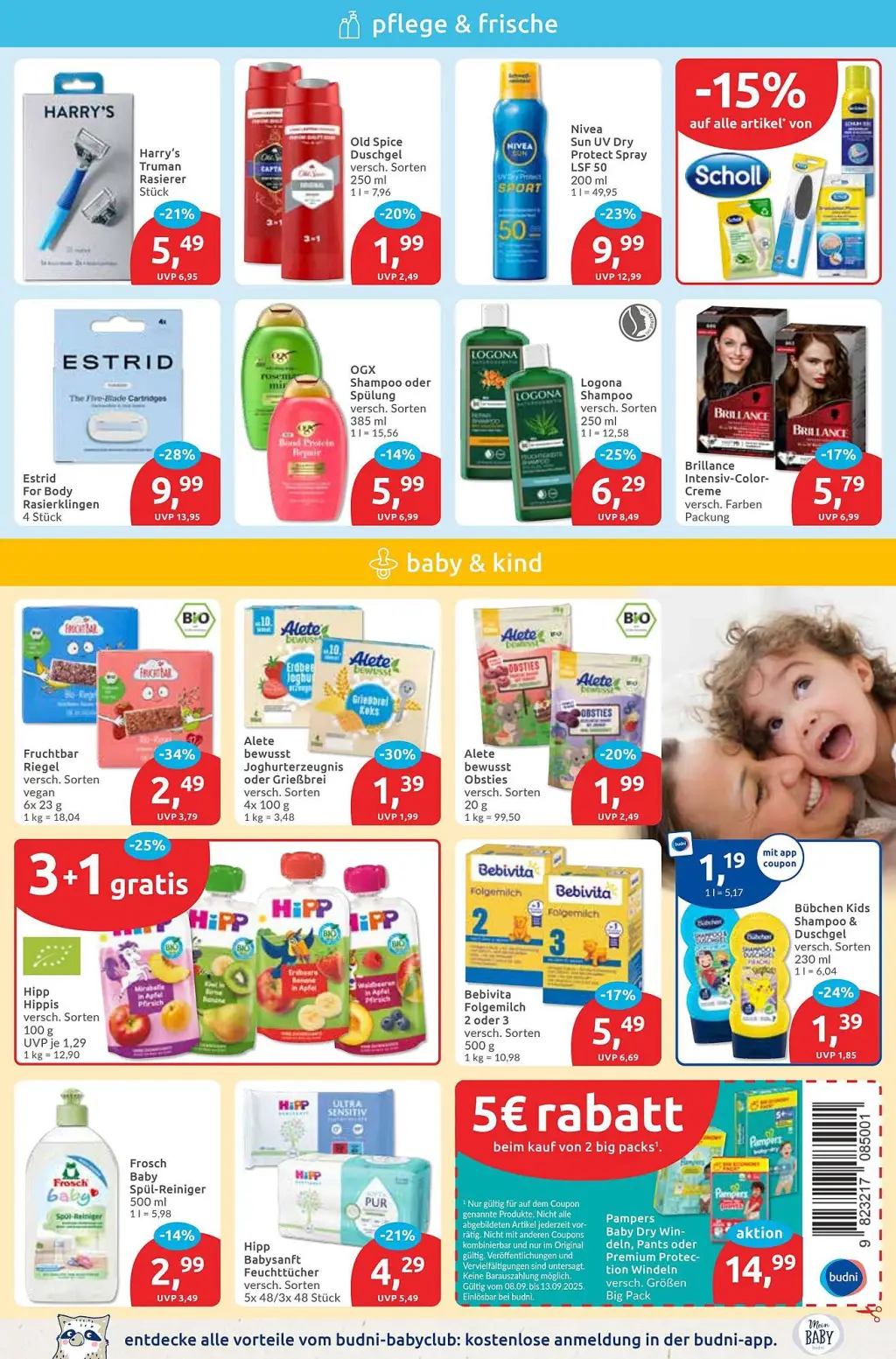 Budni Prospekt KW37 mit aktuellen Angeboten und attraktiven Rabatten – günstige Lebensmittel, Sparen Sie bei Budni Prospekt diese Woche!
