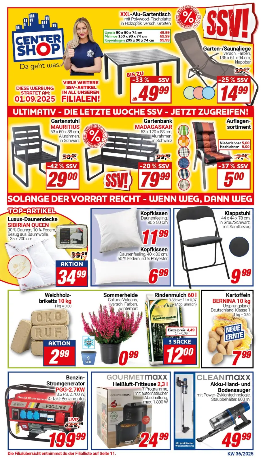 CENTERSHOP Prospekt KW36 mit aktuellen Angeboten und attraktiven Rabatten – günstige Lebensmittel, Sparen Sie bei CENTERSHOP Prospekt diese Woche!