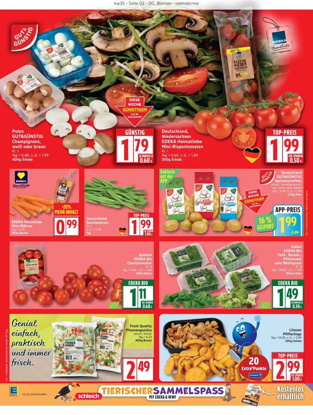 Edeka Prospekt KW35 mit aktuellen Angeboten und attraktiven Rabatten – günstige Lebensmittel, Sparen Sie bei Edeka Prospekt diese Woche!