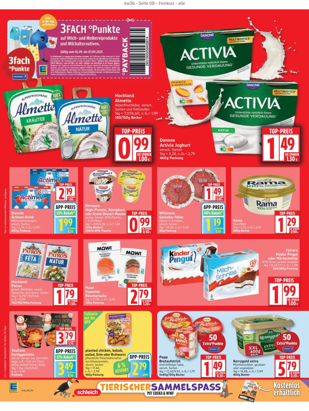 Edeka Prospekt KW36 mit aktuellen Angeboten und attraktiven Rabatten – günstige Lebensmittel, Sparen Sie bei Edeka Prospekt diese Woche!