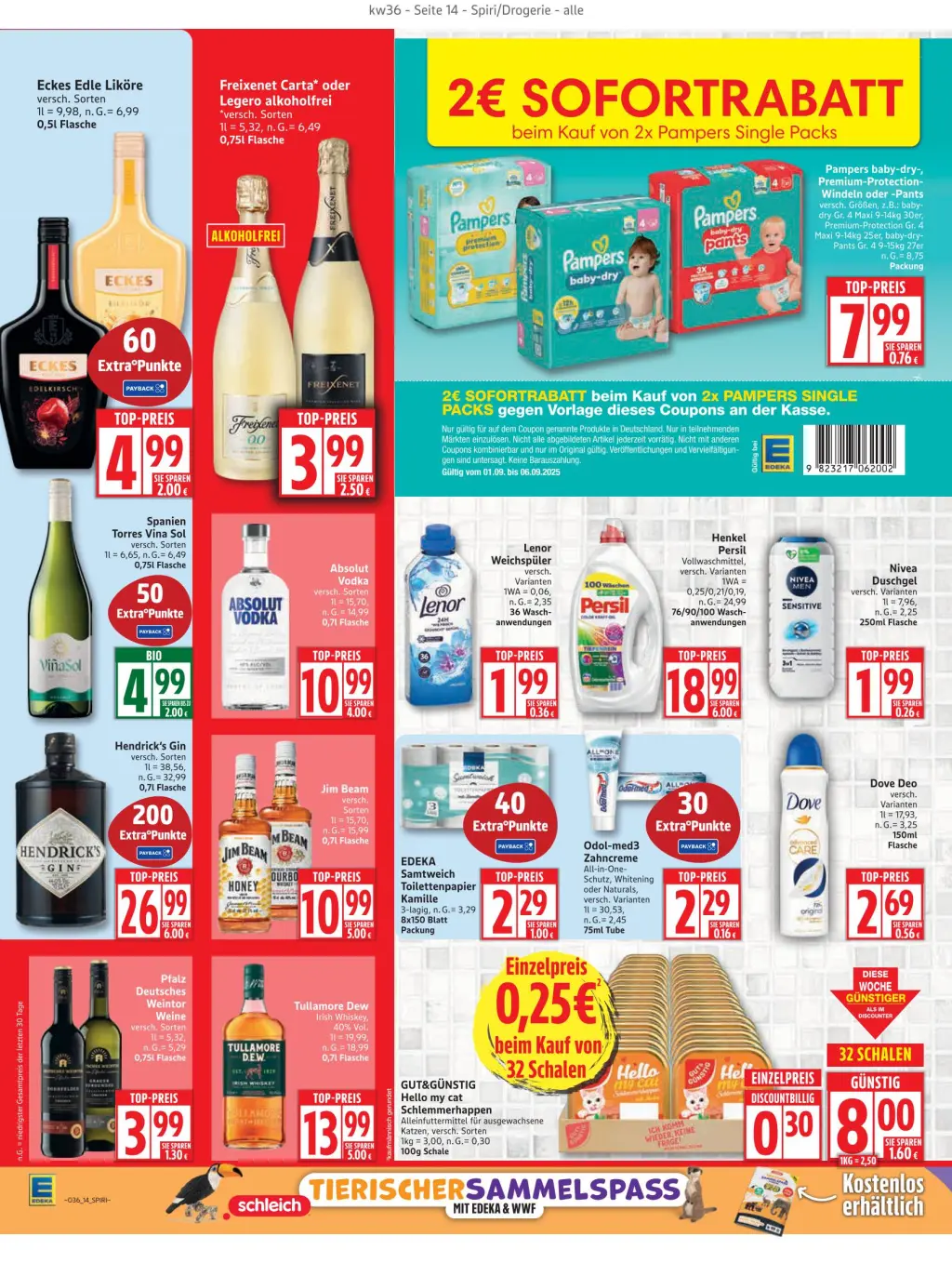 Edeka Prospekt KW36 mit aktuellen Angeboten und attraktiven Rabatten – günstige Lebensmittel, Sparen Sie bei Edeka Prospekt diese Woche!