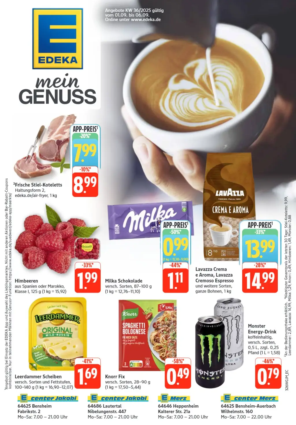 Edeka Prospekt KW36 mit aktuellen Angeboten und attraktiven Rabatten – günstige Lebensmittel, Sparen Sie bei Edeka Prospekt diese Woche!