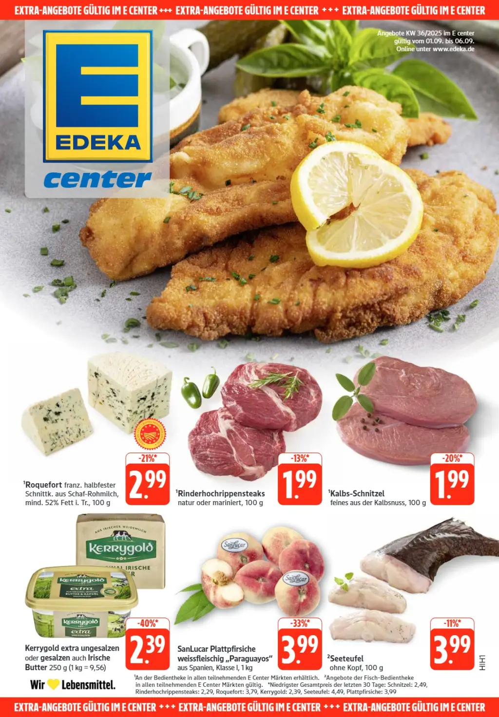 Edeka Prospekt KW36 mit aktuellen Angeboten und attraktiven Rabatten – günstige Lebensmittel, Sparen Sie bei Edeka Prospekt diese Woche!