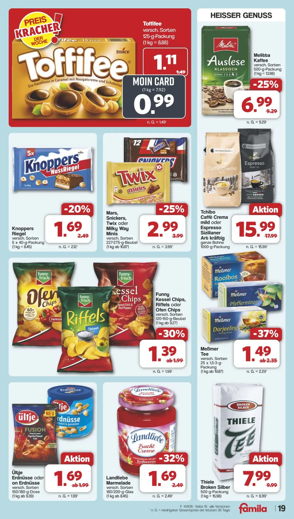 Famila Prospekt KW36 mit aktuellen Angeboten und attraktiven Rabatten – günstige Lebensmittel, Sparen Sie bei Famila Prospekt diese Woche!