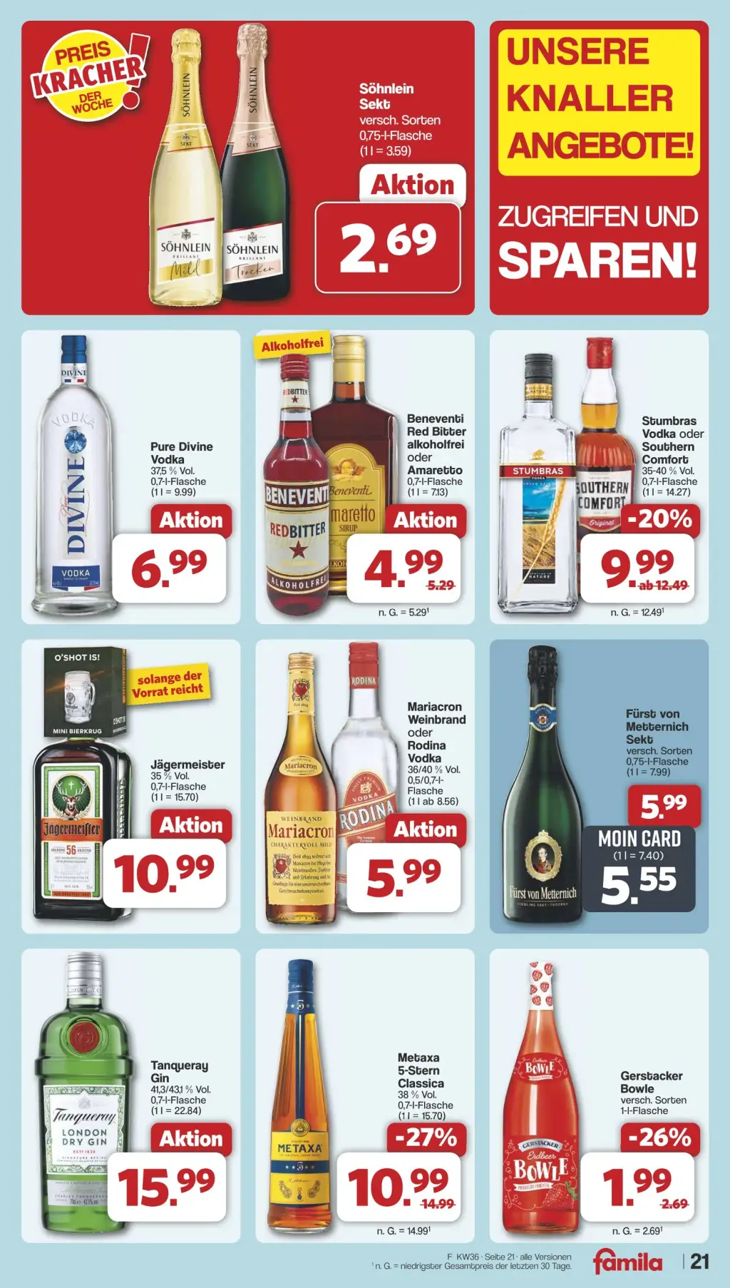 Famila Prospekt KW36 mit aktuellen Angeboten und attraktiven Rabatten – günstige Lebensmittel, Sparen Sie bei Famila Prospekt diese Woche!
