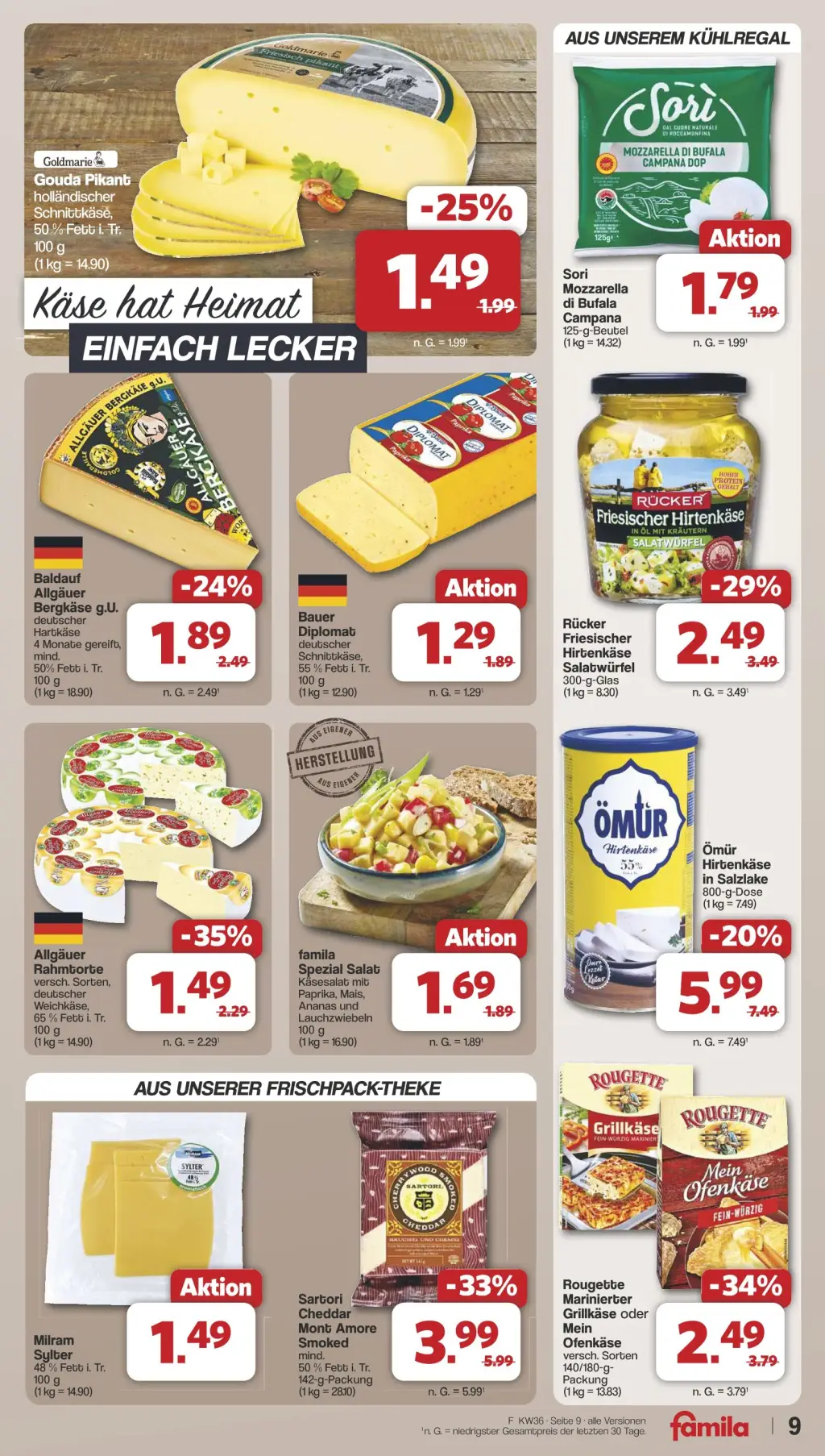 Famila Prospekt KW36 mit aktuellen Angeboten und attraktiven Rabatten – günstige Lebensmittel, Sparen Sie bei Famila Prospekt diese Woche!