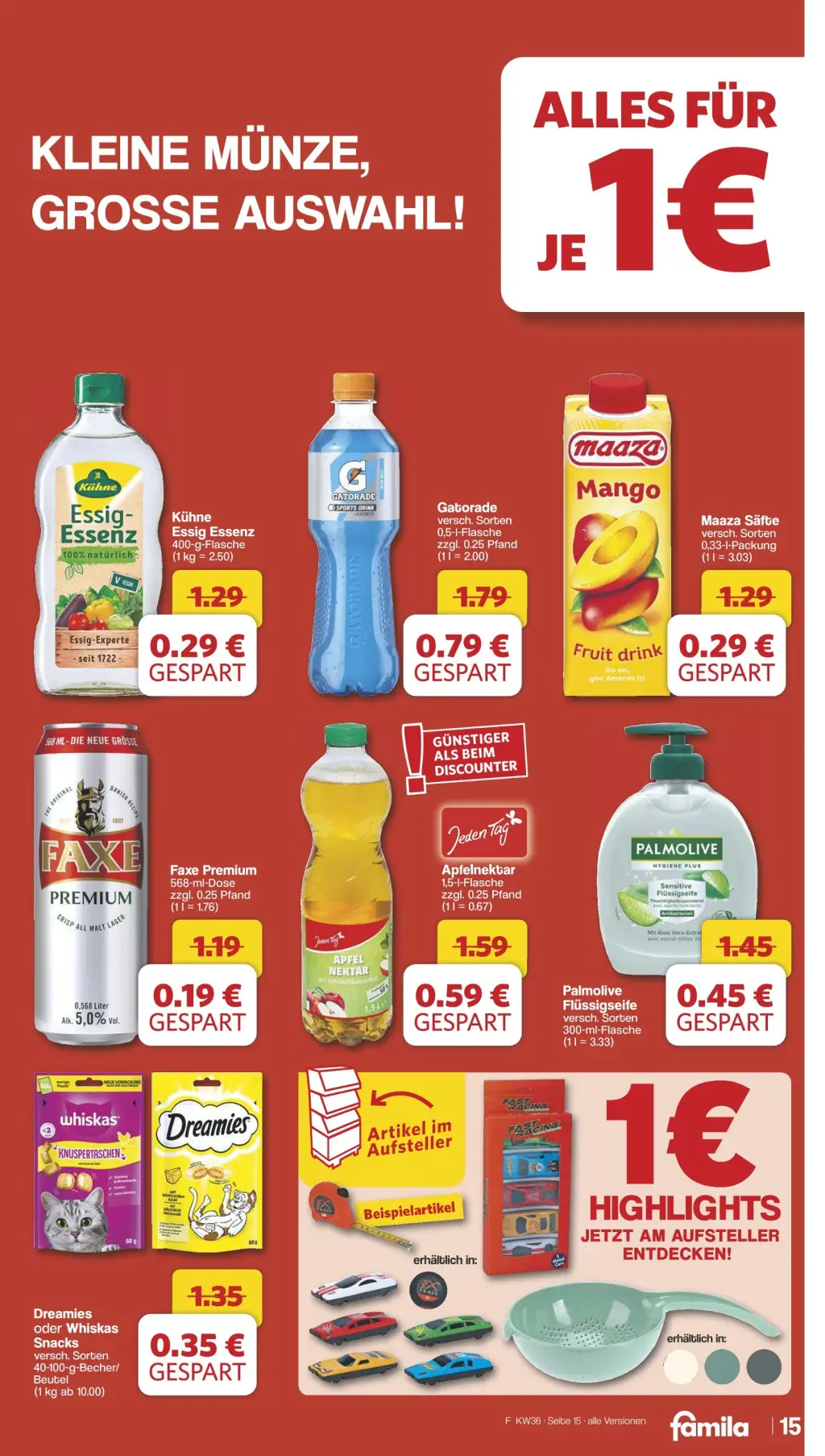 Famila Prospekt KW36 mit aktuellen Angeboten und attraktiven Rabatten – günstige Lebensmittel, Sparen Sie bei Famila Prospekt diese Woche!