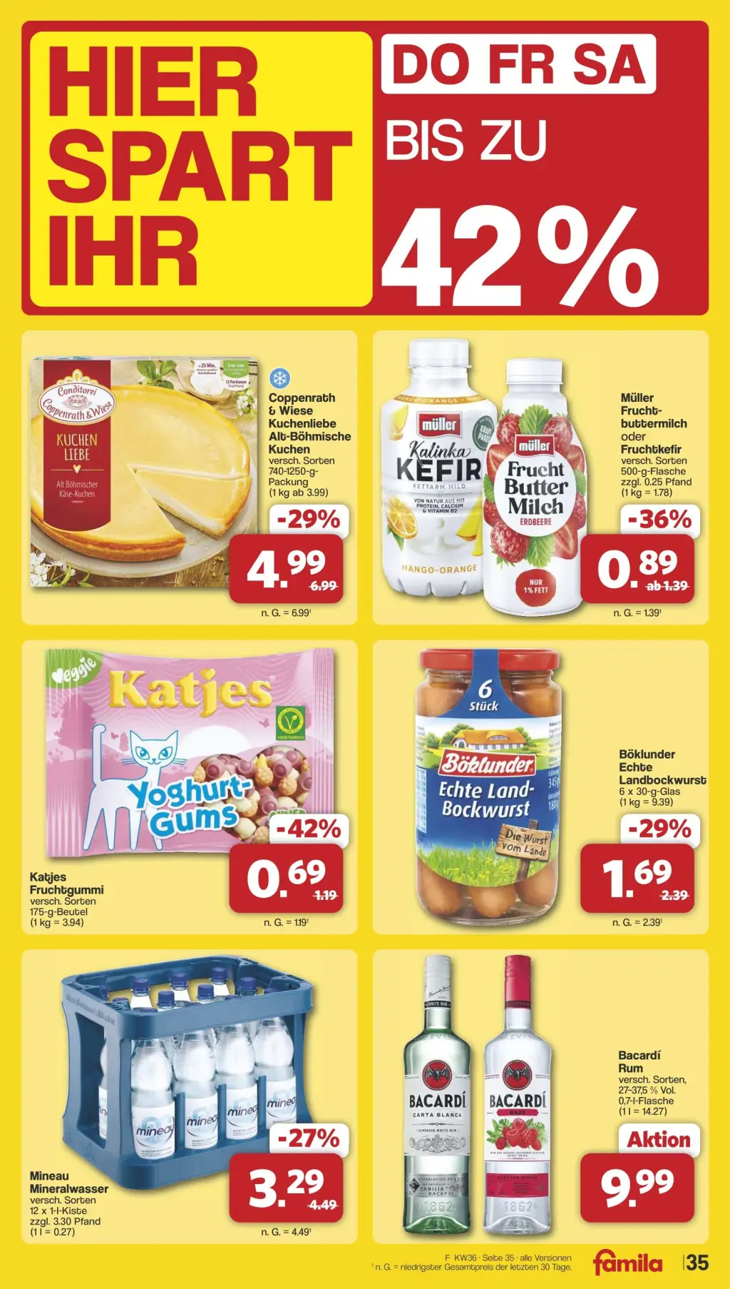 Famila Prospekt KW36 mit aktuellen Angeboten und attraktiven Rabatten – günstige Lebensmittel, Sparen Sie bei Famila Prospekt diese Woche!