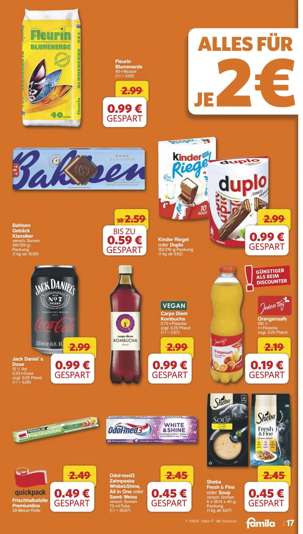 Famila Prospekt KW36 mit aktuellen Angeboten und attraktiven Rabatten – günstige Lebensmittel, Sparen Sie bei Famila Prospekt diese Woche!