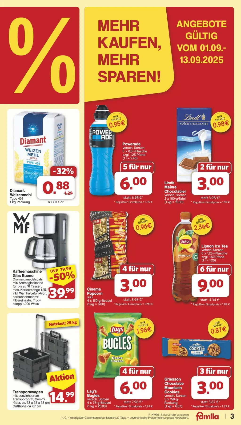 Famila Prospekt KW36 mit aktuellen Angeboten und attraktiven Rabatten – günstige Lebensmittel, Sparen Sie bei Famila Prospekt diese Woche!