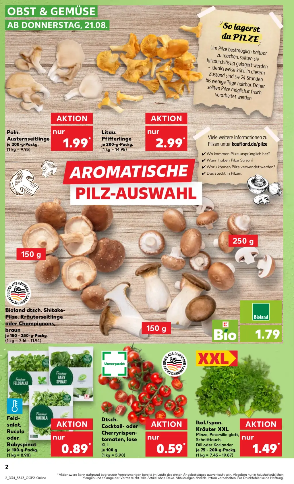 Kaufland Prospekt KW34 mit aktuellen Angeboten und attraktiven Rabatten – günstige Lebensmittel, Sparen Sie bei Kaufland Prospekt diese Woche!