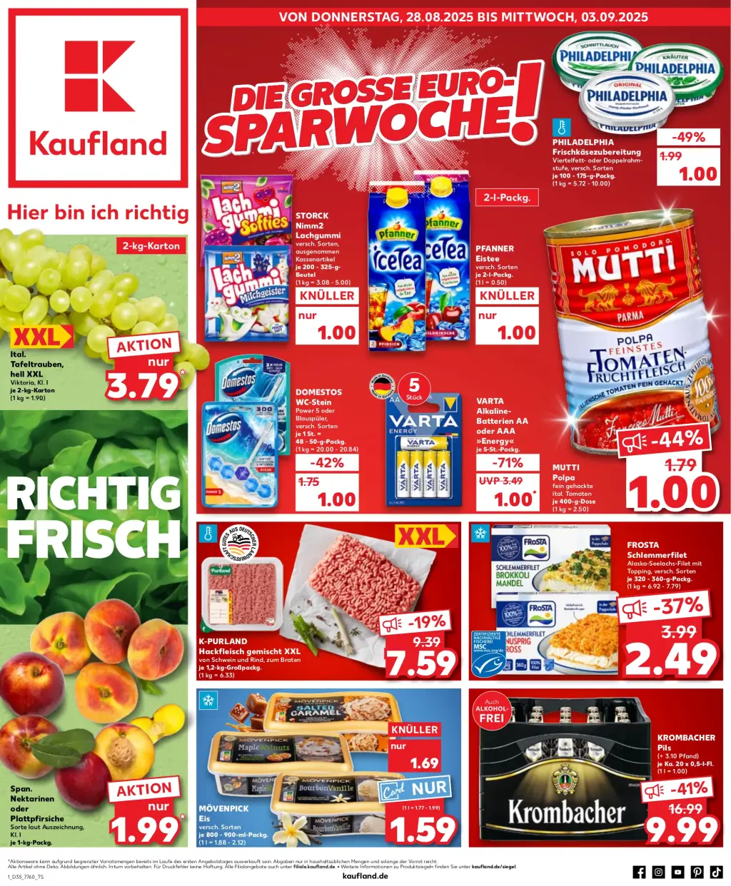 Kaufland Prospekt KW35 mit aktuellen Angeboten und attraktiven Rabatten – günstige Lebensmittel, Sparen Sie bei Kaufland Prospekt diese Woche!