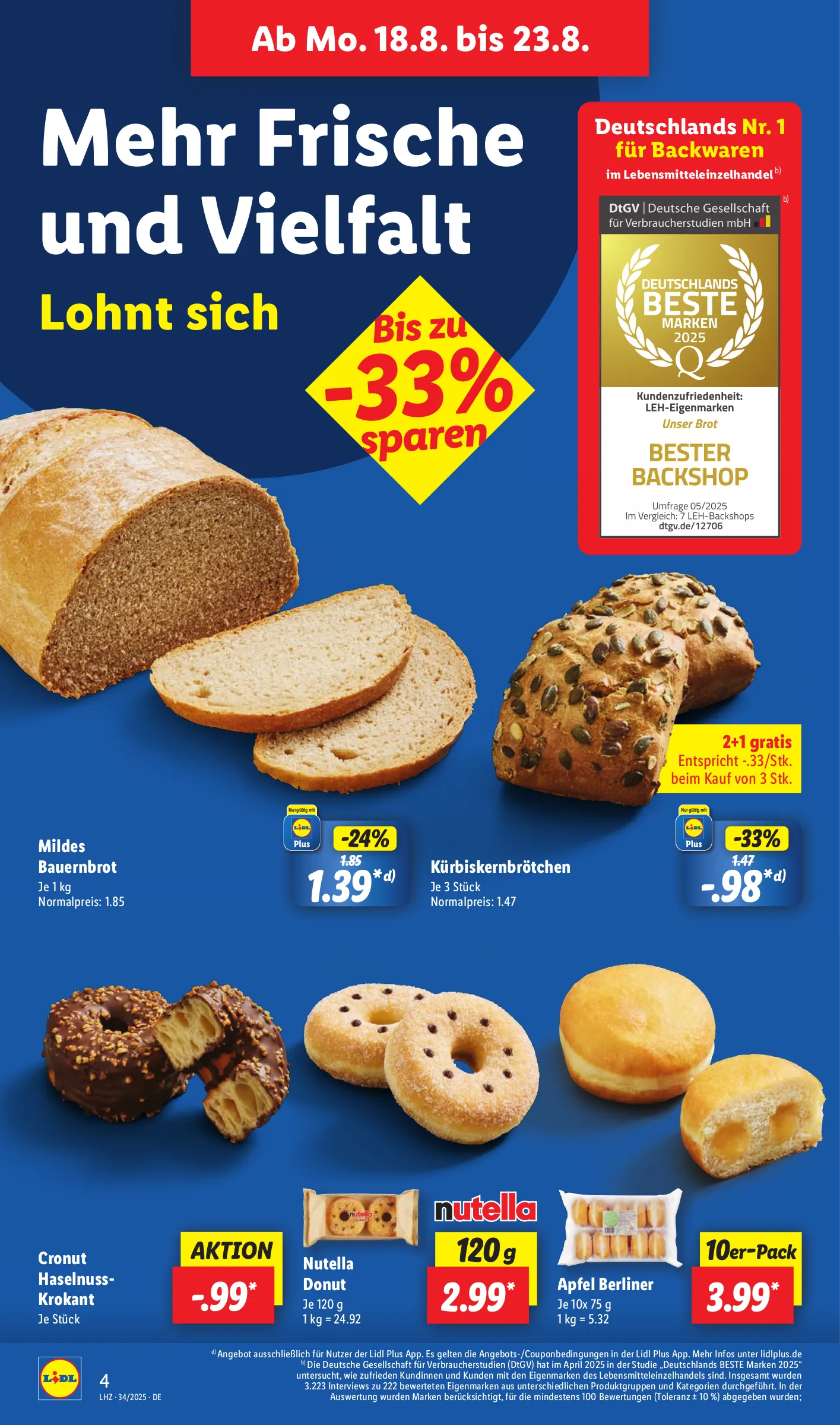 Lidl Prospekt KW34 mit aktuellen Angeboten und attraktiven Rabatten – günstige Lebensmittel, Sparen Sie bei Lidl Prospekt diese Woche!