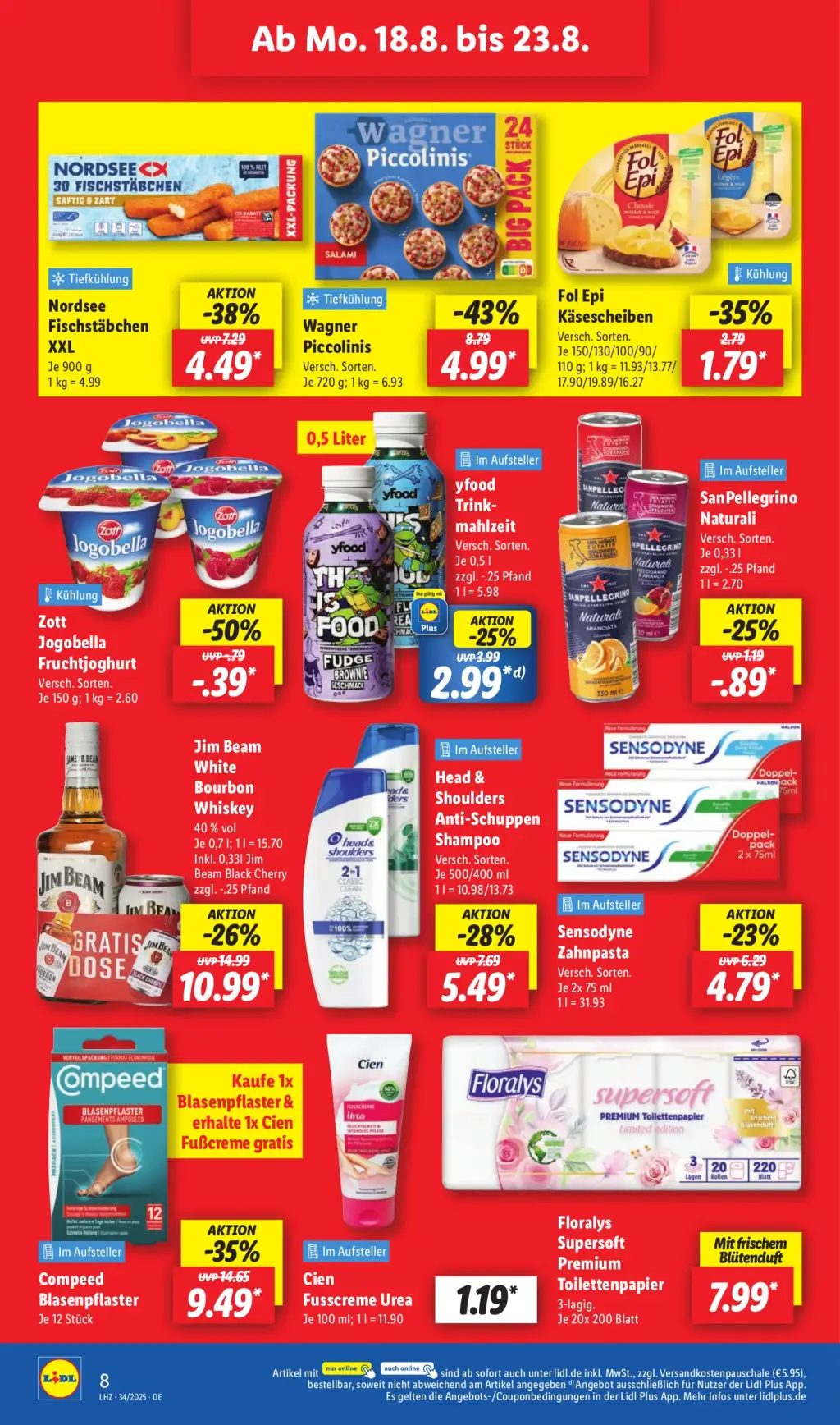 Lidl Prospekt KW34 mit aktuellen Angeboten und attraktiven Rabatten – günstige Lebensmittel, Sparen Sie bei Lidl Prospekt diese Woche!