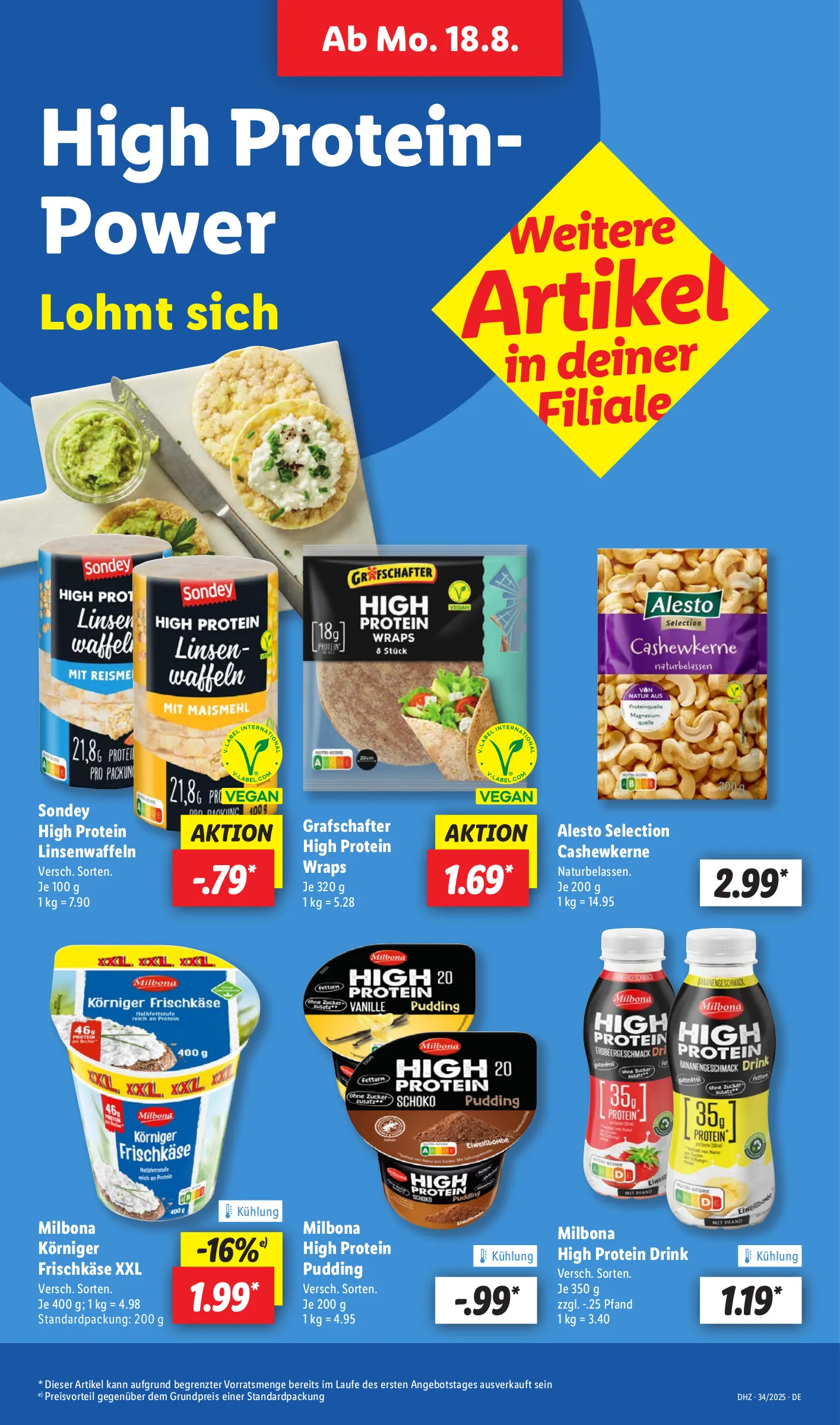 Lidl Prospekt KW34 mit aktuellen Angeboten und attraktiven Rabatten – günstige Lebensmittel, Sparen Sie bei Lidl Prospekt diese Woche!