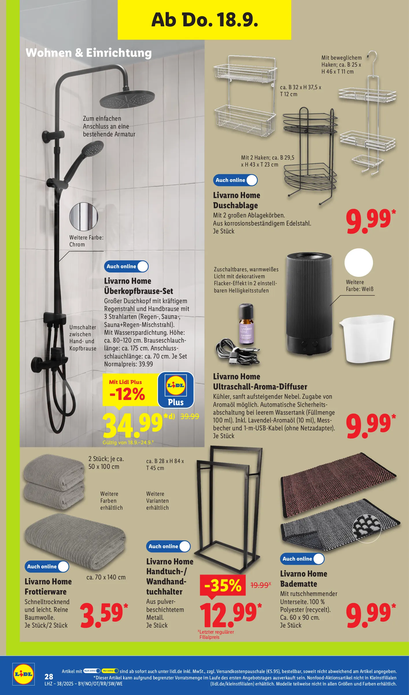 Lidl Prospekt KW38 mit aktuellen Angeboten und attraktiven Rabatten – günstige Lebensmittel, Sparen Sie bei Lidl Prospekt diese Woche!