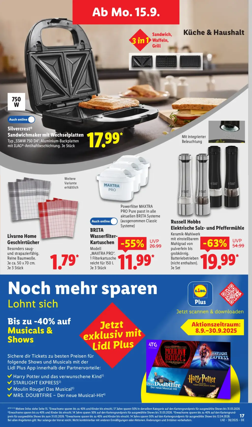 Lidl Prospekt KW38 mit aktuellen Angeboten und attraktiven Rabatten – günstige Lebensmittel, Sparen Sie bei Lidl Prospekt diese Woche!