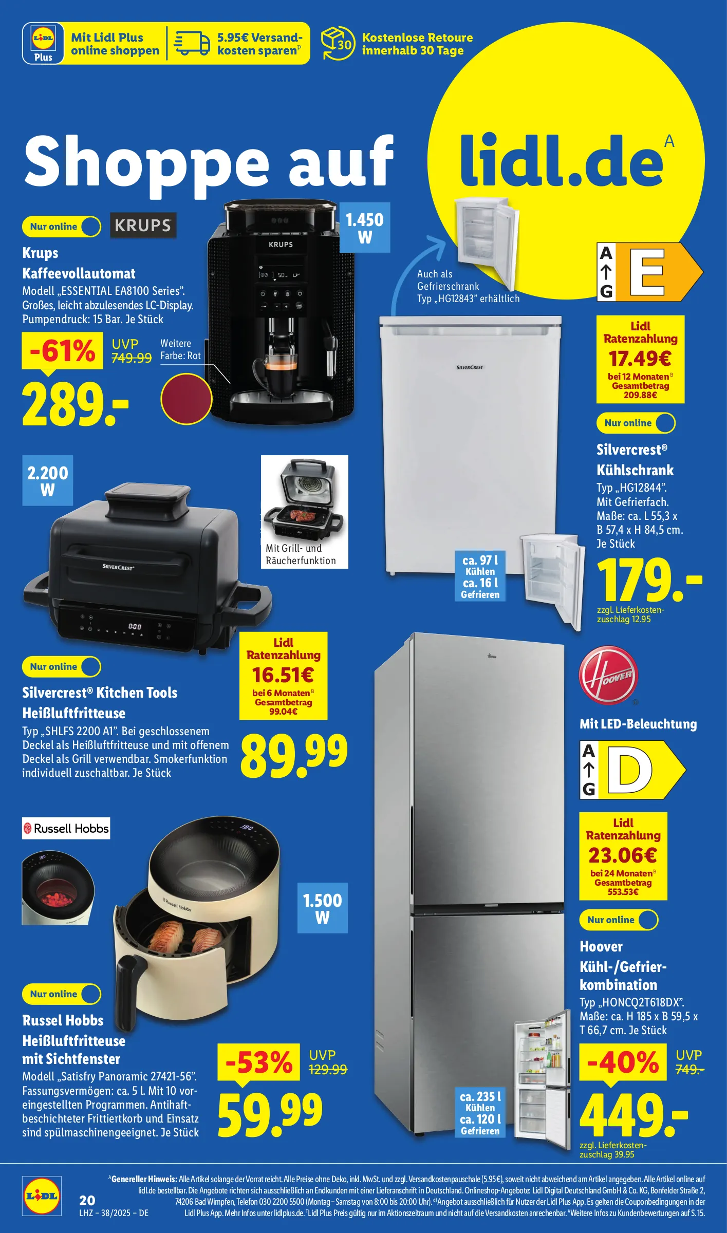 Lidl Prospekt KW38 mit aktuellen Angeboten und attraktiven Rabatten – günstige Lebensmittel, Sparen Sie bei Lidl Prospekt diese Woche!