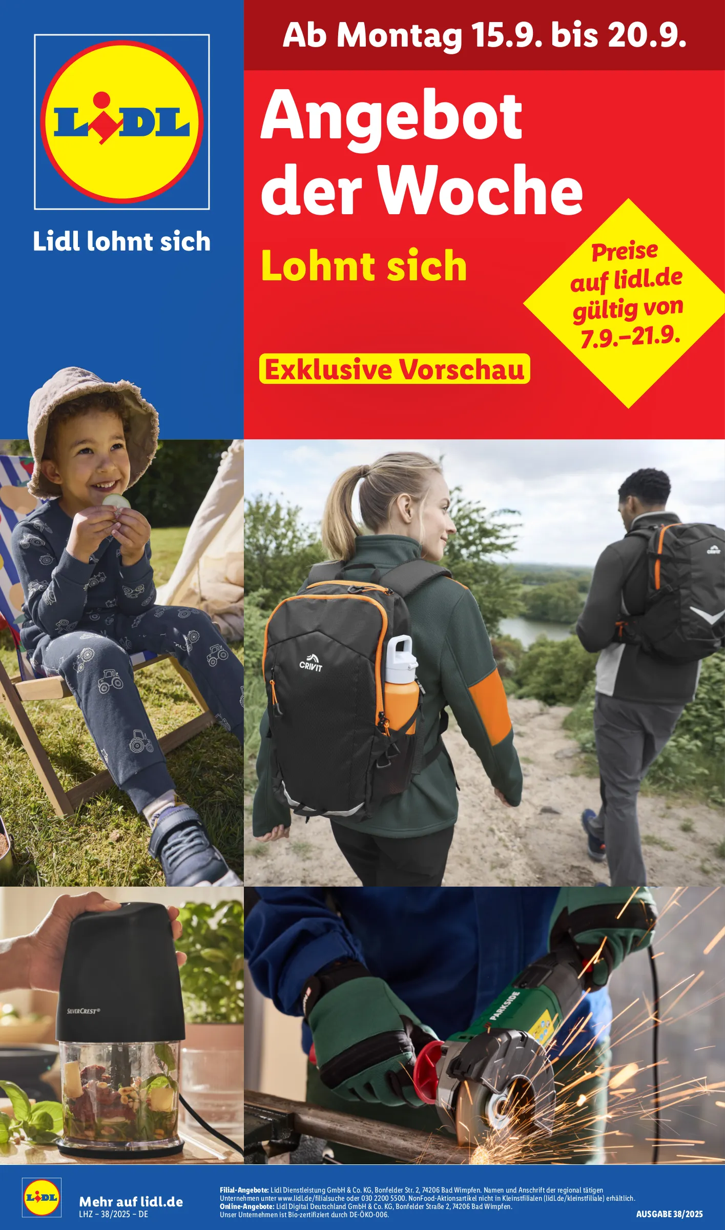 Lidl Prospekt KW38 mit aktuellen Angeboten und attraktiven Rabatten – günstige Lebensmittel, Sparen Sie bei Lidl Prospekt diese Woche!