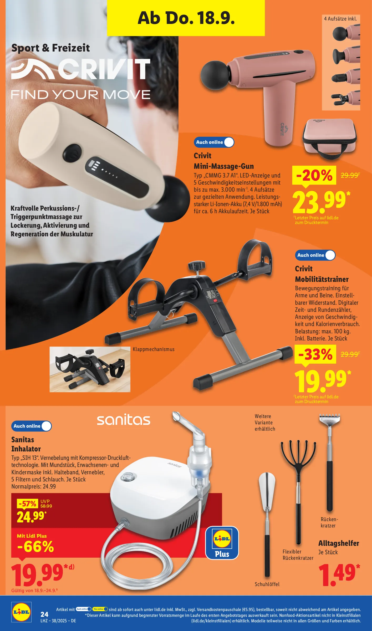 Lidl Prospekt KW38 mit aktuellen Angeboten und attraktiven Rabatten – günstige Lebensmittel, Sparen Sie bei Lidl Prospekt diese Woche!