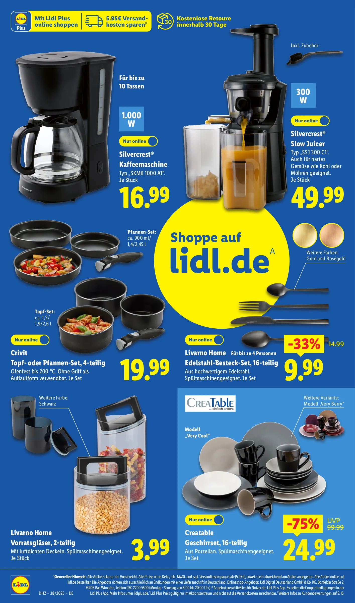 Lidl Prospekt KW38 mit aktuellen Angeboten und attraktiven Rabatten – günstige Lebensmittel, Sparen Sie bei Lidl Prospekt diese Woche!