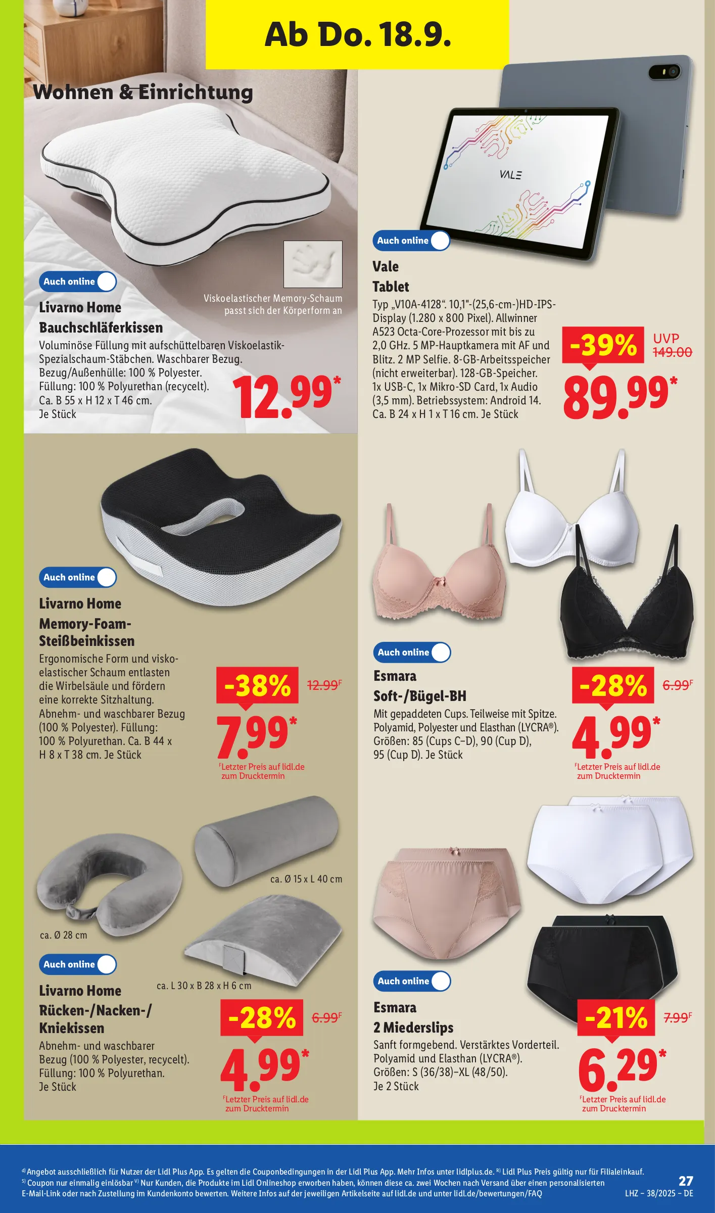 Lidl Prospekt KW38 mit aktuellen Angeboten und attraktiven Rabatten – günstige Lebensmittel, Sparen Sie bei Lidl Prospekt diese Woche!