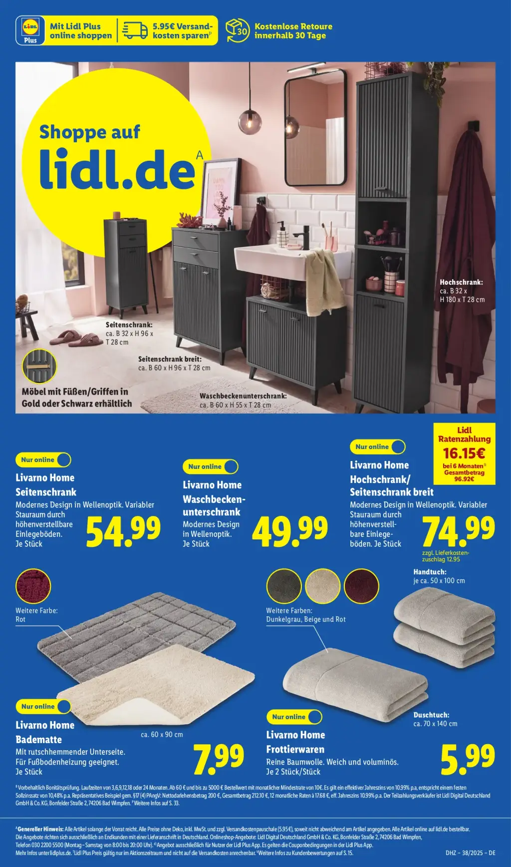 Lidl Prospekt KW38 mit aktuellen Angeboten und attraktiven Rabatten – günstige Lebensmittel, Sparen Sie bei Lidl Prospekt diese Woche!