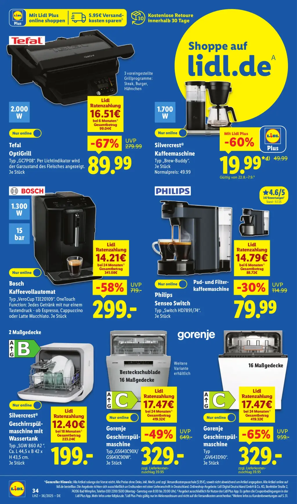 Lidl Prospekt KW36 mit aktuellen Angeboten und attraktiven Rabatten – günstige Lebensmittel, Sparen Sie bei Lidl Prospekt diese Woche!