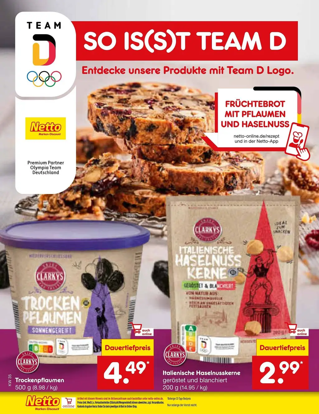 Netto Marken-Discount Prospekt KW35 mit aktuellen Angeboten und attraktiven Rabatten – günstige Lebensmittel, Sparen Sie bei Netto Marken-Discount Prospekt diese Woche!