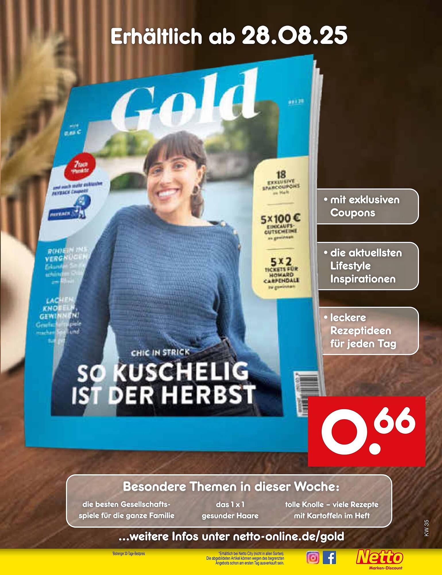 Netto Marken-Discount Prospekt KW35 mit aktuellen Angeboten und attraktiven Rabatten – günstige Lebensmittel, Sparen Sie bei Netto Marken-Discount Prospekt diese Woche!
