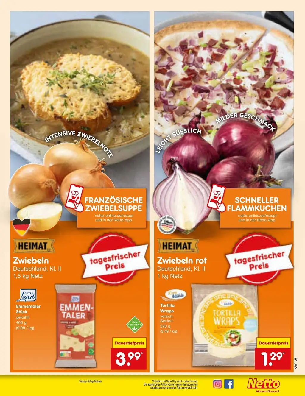 Netto Marken-Discount Prospekt KW35 mit aktuellen Angeboten und attraktiven Rabatten – günstige Lebensmittel, Sparen Sie bei Netto Marken-Discount Prospekt diese Woche!