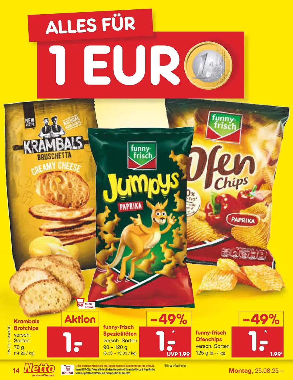 Netto Marken-Discount Prospekt KW35 mit aktuellen Angeboten und attraktiven Rabatten – günstige Lebensmittel, Sparen Sie bei Netto Marken-Discount Prospekt diese Woche!