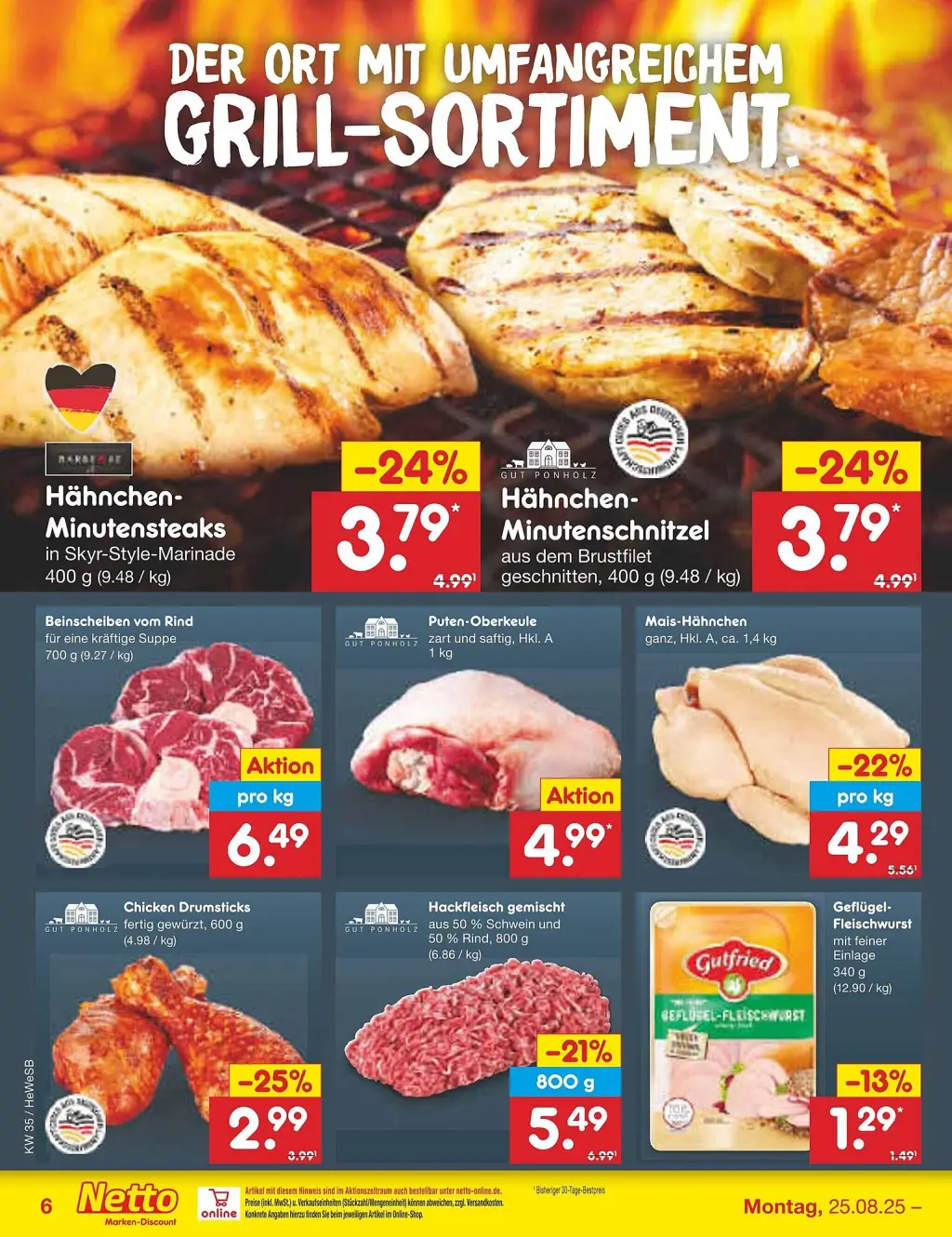 Netto Marken-Discount Prospekt KW35 mit aktuellen Angeboten und attraktiven Rabatten – günstige Lebensmittel, Sparen Sie bei Netto Marken-Discount Prospekt diese Woche!
